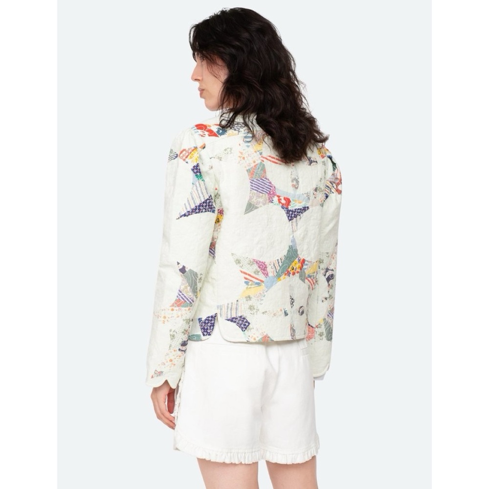 Sea New York Paloma Quilted Jacket (Sz 4) Patchwork Multicolor - Picture 3 of 14